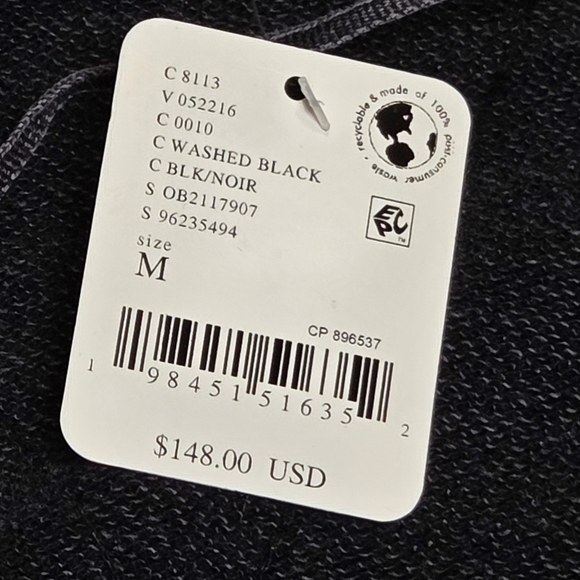 We The Free What’s Next Hooded Poncho Vest Washed Black Oversized Medium NWT - Picture 9 of 16